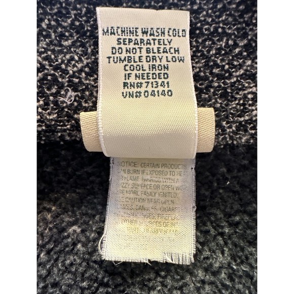 LL BEAN Knit Marled Blazer Poly/Cotton Black/Ivory Size LG-REG - Picture 8 of 9